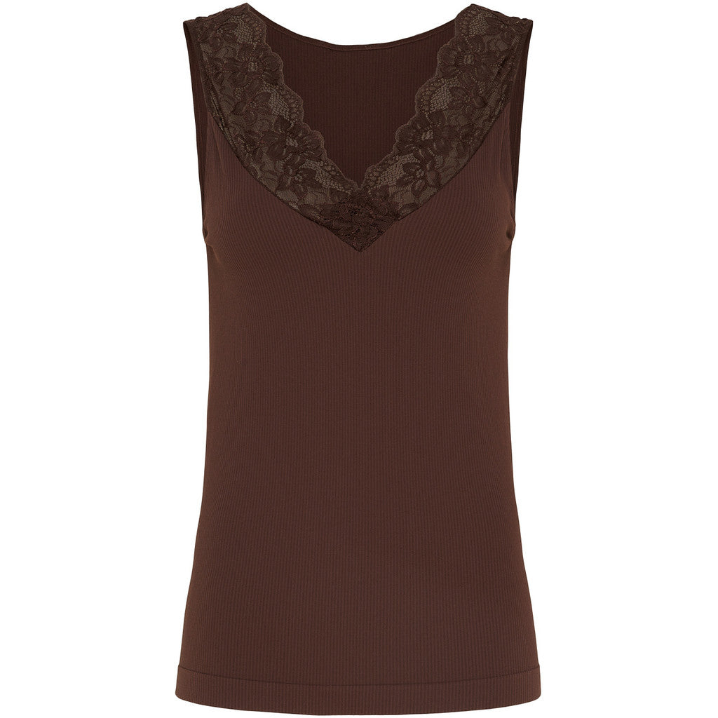 Tim & Simonsen Belen Top Rib V-hals Kant