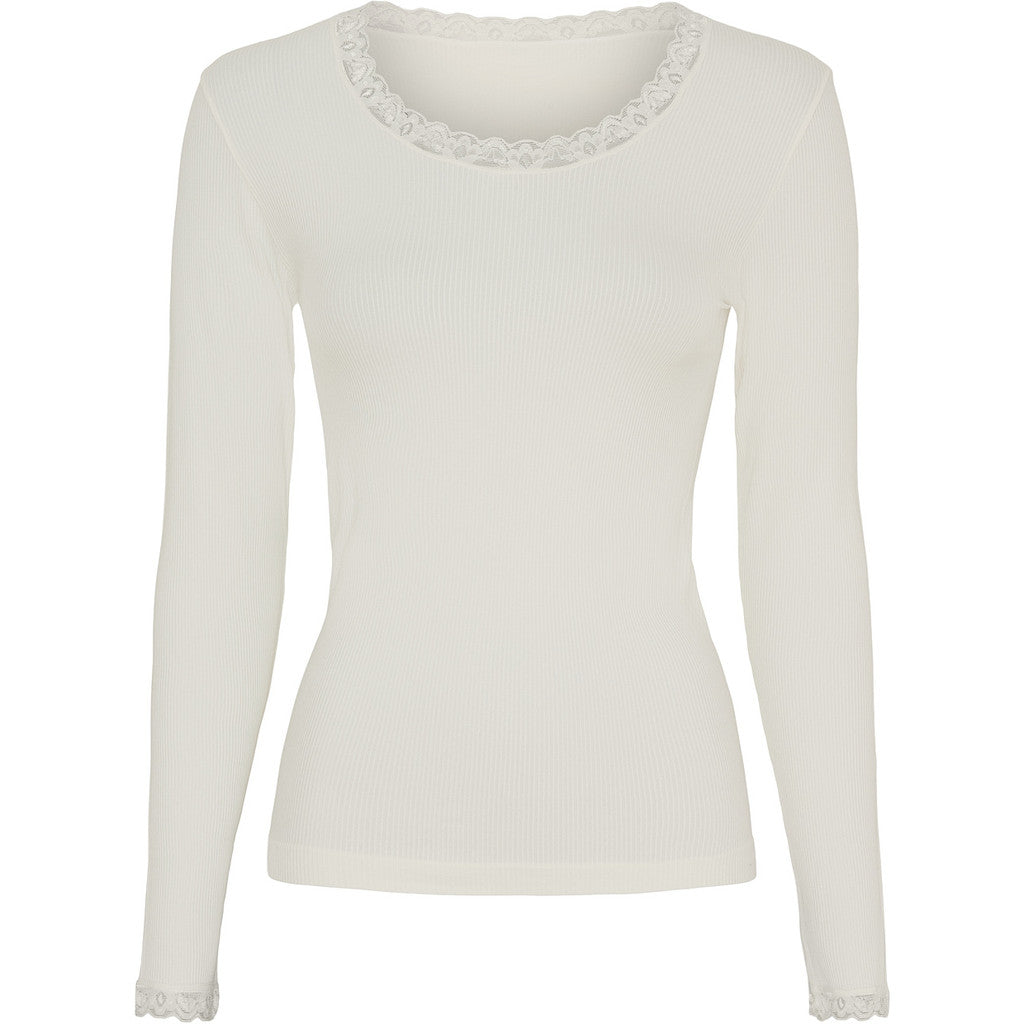 Tim & Simonsen Frida top met lange mouw en kant | Microfiber