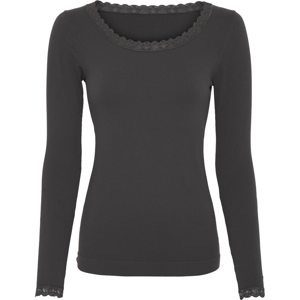 Tim & Simonsen Frida top met lange mouw en kant | Microfiber