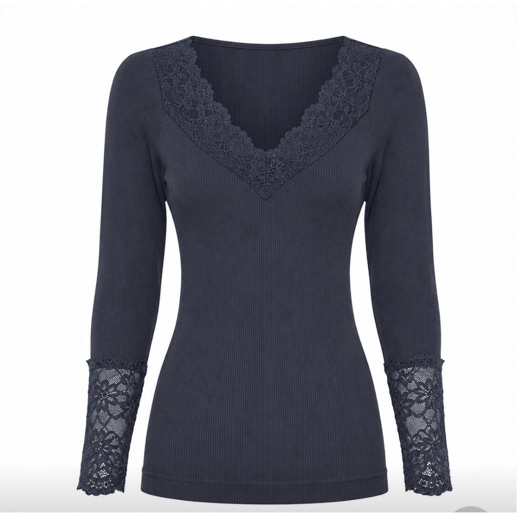 Tim & Simonsen Belen blouse Costina lace LS | microfiber