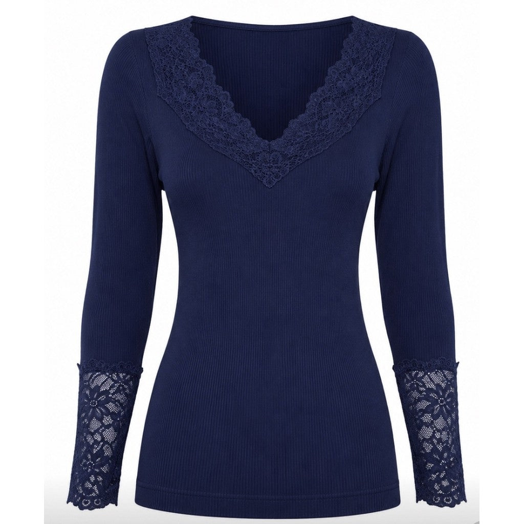 Tim & Simonsen Belen blouse Costina lace LS | microfiber