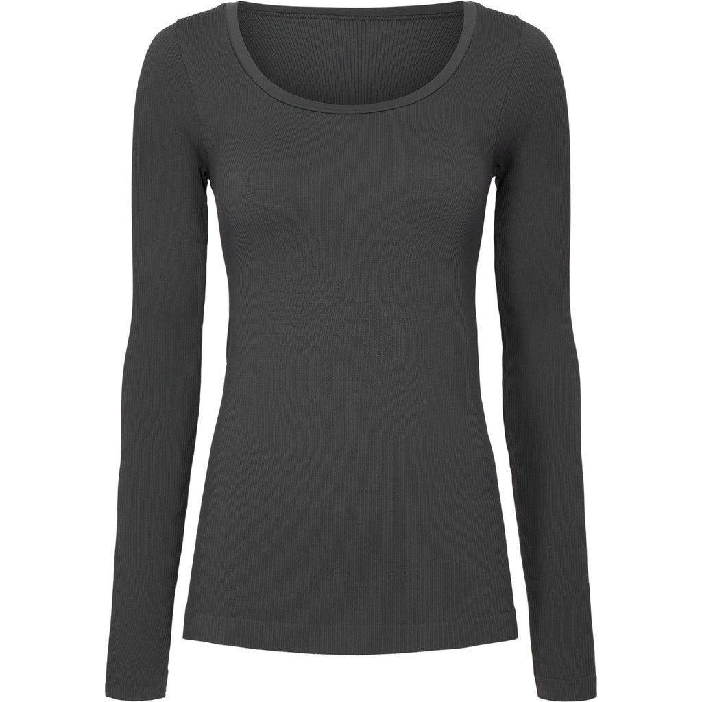 Tim & Simonsen Linea rib top met lange mouw | microfiber