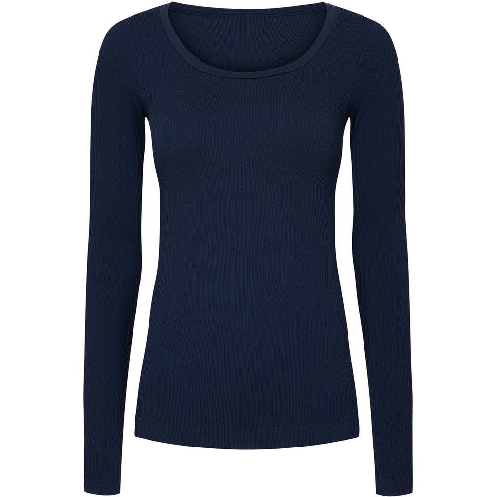 Tim & Simonsen Linea rib top met lange mouw | microfiber